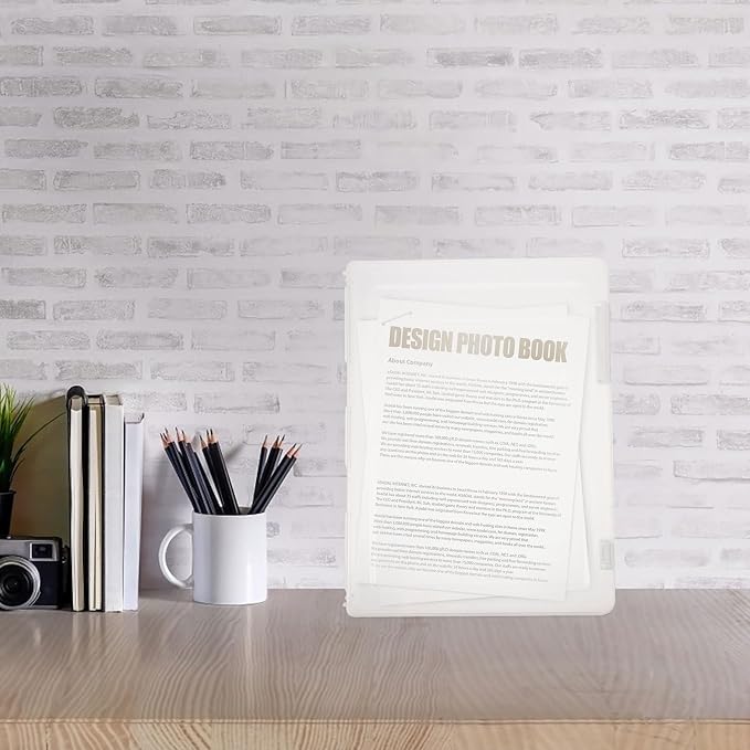 Ciieeo Certificate Case and A4 Document Organizer Large Capacity Craft Paper Storage Box Office File Holder Document Supply Storage for Home and School