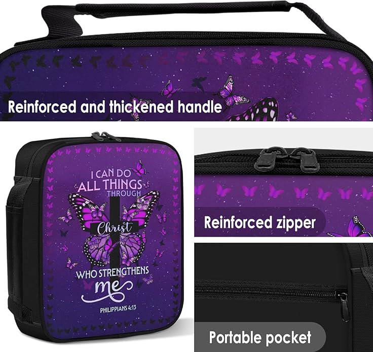 Bible Cover for Women, Bible Holder, Bible Cover With Handles, Bible Carrying Case, Bible Bags With Zipper and Pockets