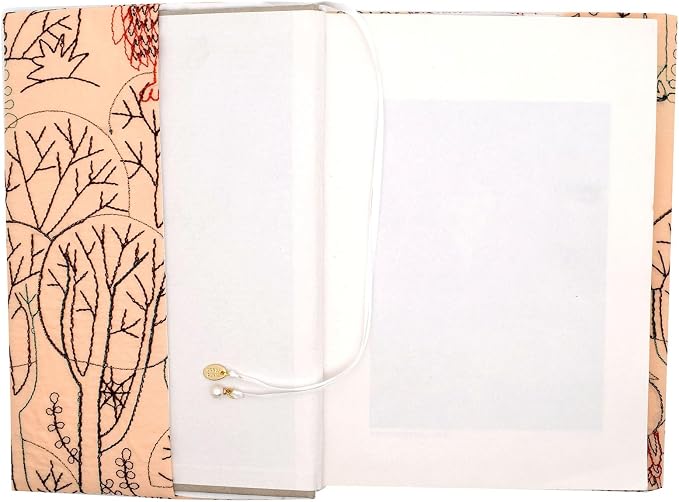 BLBMH 5.5x8.5 Fabric Bible Cover Non-Stretch | Built-in Bookmark | Handmade Washable Book Sleeve for Paperback Journal Privacy Reading Gift for Women - Owl