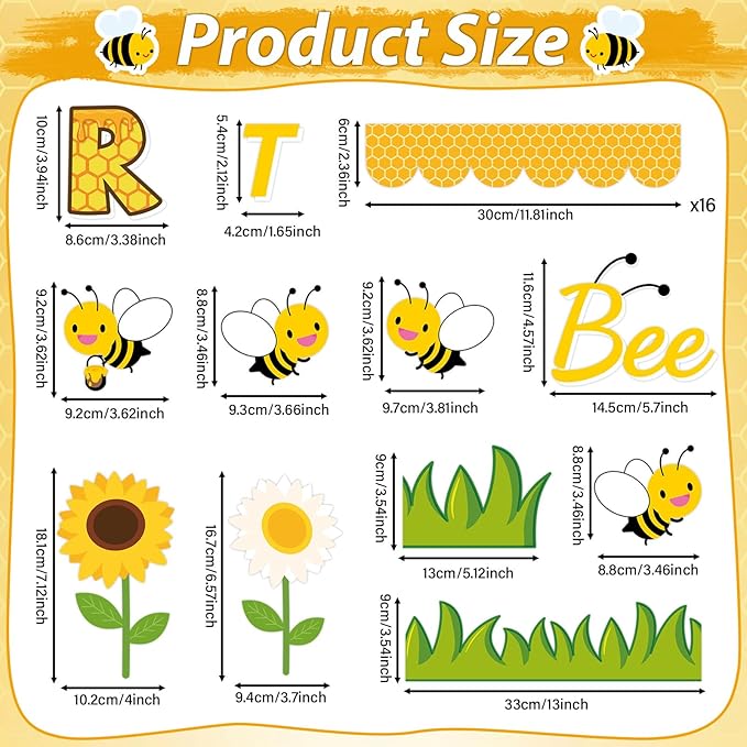 Bee Classroom Bulletin Board Decoration Bee The Reason Someone Smiles Today Bulletin Board Set Decor Fall Sunflower Cutouts Back to School Motivational Classroom Decoration for Home Wall Party Decor
