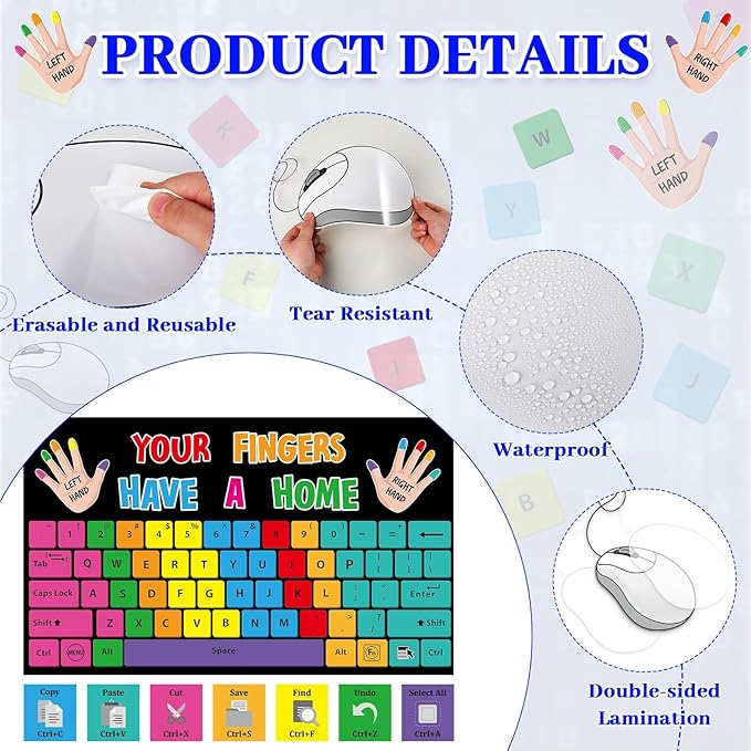 Computer Keyboard Bulletin Board Set Keyboard Shortcuts Bulletin Board Computer Lab Classroom Decorations Your Fingers Have A Home Paper Cutouts for Back to School Classroom Chalkboard Wall Door Decor