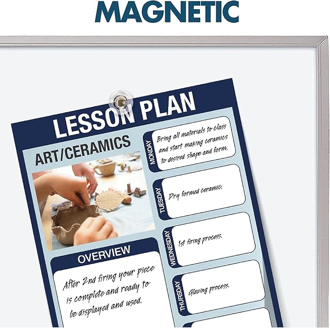 Quartet Dry Erase Magnetic White Board 96"W x 48"H, Porcelain Whiteboard, Silver Aluminum Frame (PPA408)