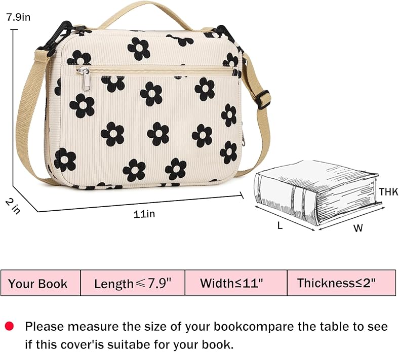 Bible Cover Case for Women Large Bible Cover for Girls Bible Study Supplies Accessories with Handle and Shoulder Strap | Durable