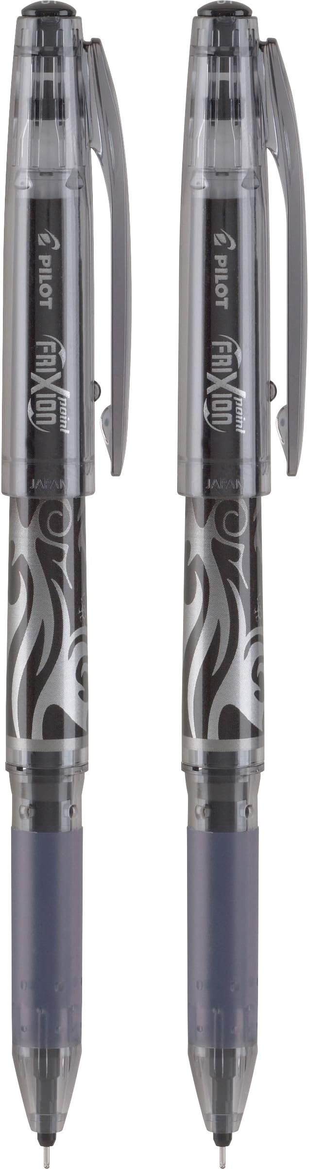 Pilot, FriXion Point Erasable & Refillable Gel Ink Pens, Extra Fine Point 0.5 mm, Pack of 2, Black