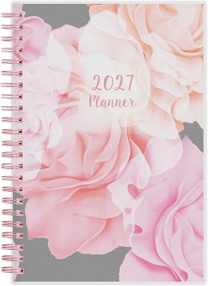 Blue Sky 2027 Weekly and Monthly Planner Calendar, January 2027 - December 2027, 5" x 8", Flexible Frosted Cover, Laminated Tabs, Durable Twin Wire Binding, Joselyn