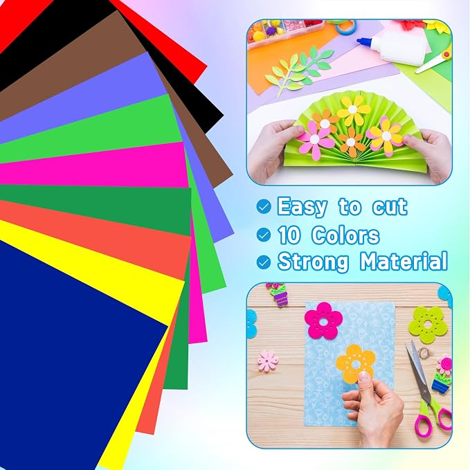 pmybupo Colored Poster Board 30 Sheets 11x14 Inch 10 Assorted Colors for Art Display Board,Classroom Use,School Craft Project,Presentation Drawing