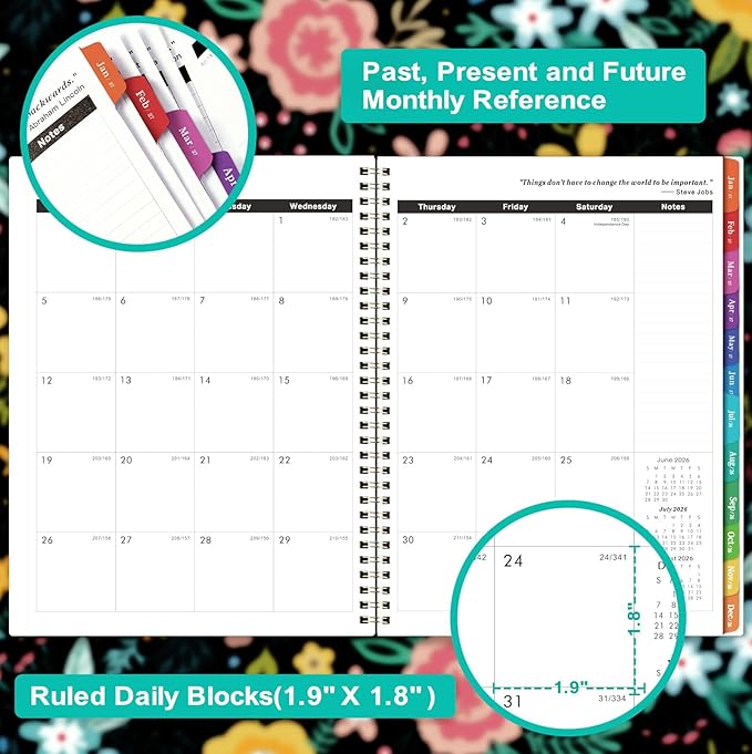2026-2029 Monthly Planner/Calendar - 3 Year Planner 2026-2029 - July 2026 - June 2029, 9'' x 11'', 3 Year Calendar Planner 26-29, 36 Months, Colorful Tabs, Inner Pocket, Notes Pages, Great for School Work Home Long-Term Planning