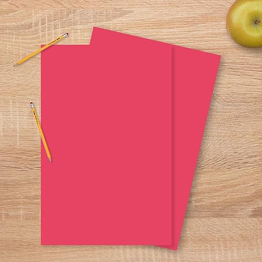 School Smart Folding Bristol Tagboard,Red, 9" W x 12" L (Pack of 100)