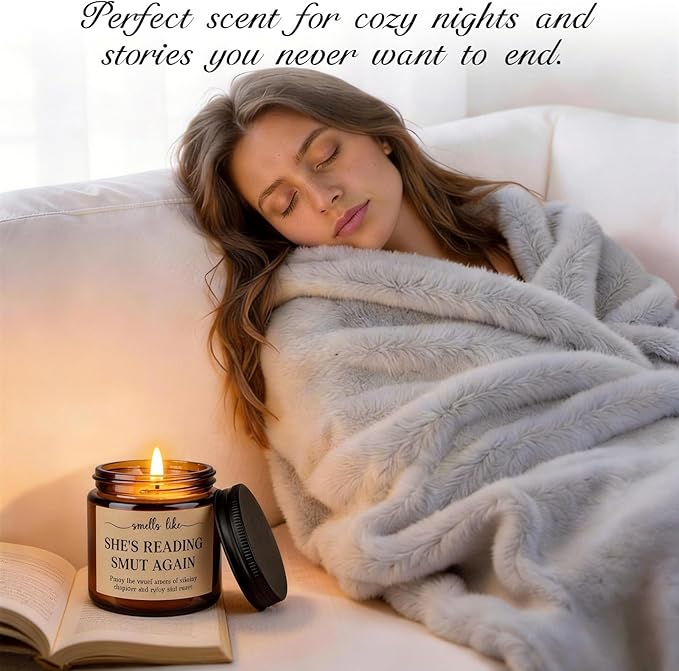 Funny Book Lover Gifts for Women - Humorous & Warm Bookish Gift Set Includes Tumbler, Scented Candle, Tote Bag & Gift Box – Reader Gifts Box for Teacher, Friends