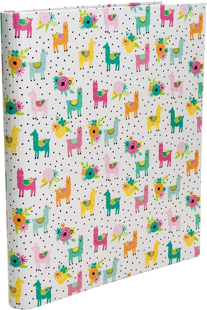 Pukka Pad, Carpe Diem Preloaded Rollbound Ringbinder – 12.4 x 10.8in – Includes Index, Personal Details, and Planner Pages – Comes Preloaded with 5-Part Dividers – Standard 3-Ring Mechanism - Llama