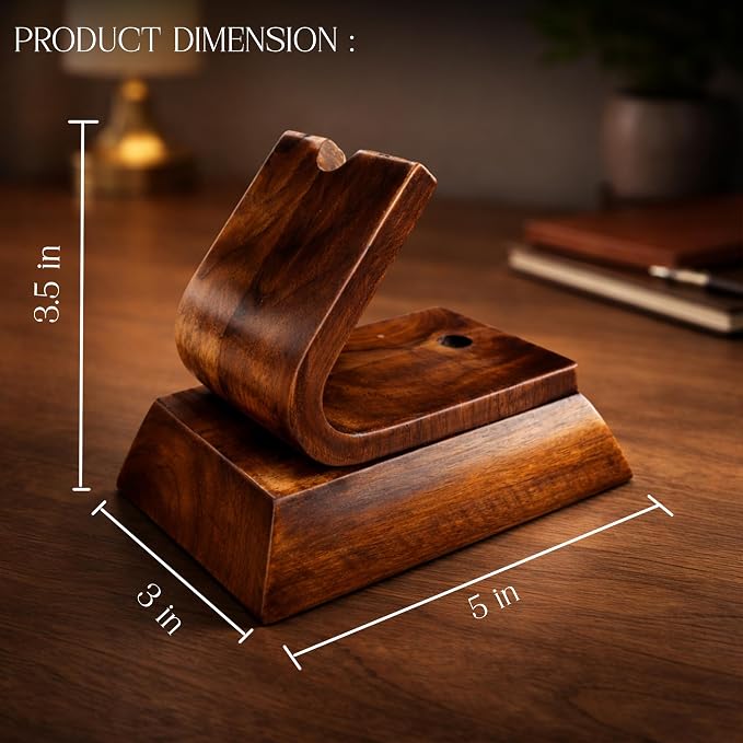 HOMORA Handcrafted Wooden Pen Stand for Office Desk - Premium Solid Wood Desk Organizer | Elegant Tabletop Pen Holder for Home, Office & Study – Ideal Gift