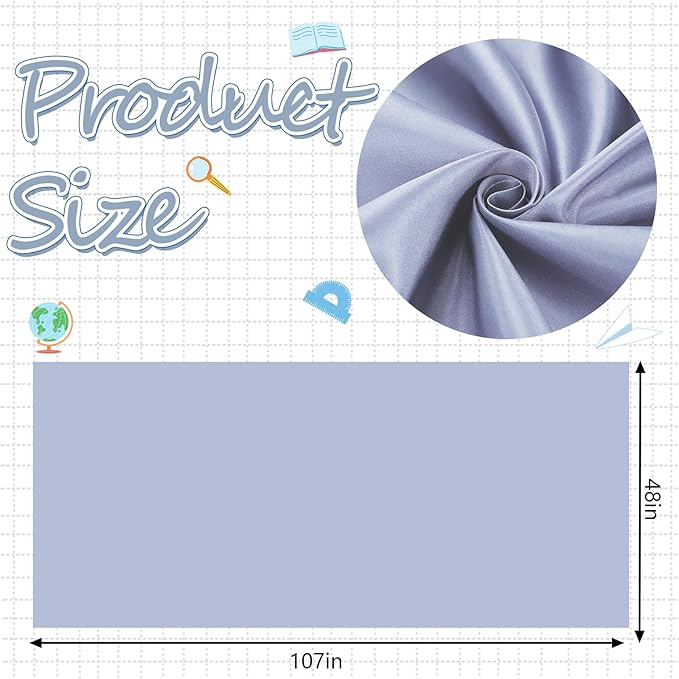 Mindsoft Bulletin Board Fabric 48 '' x 107 '' Class Fabric for Classroom Bulletin Board Decor, Pillows, Curtains, Crafts(Gray)