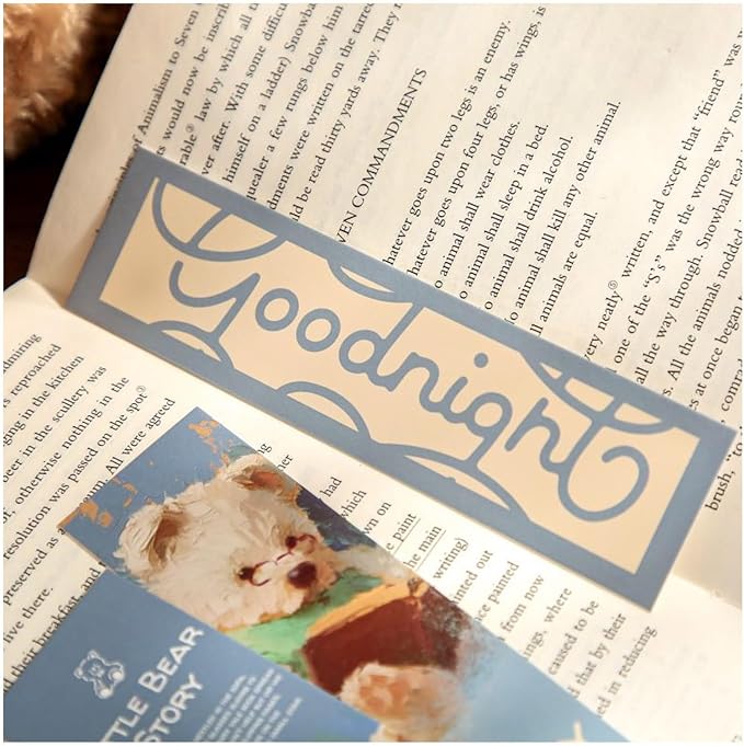 Cute Funny Animal Theme Colorful Bookmarks, 30 PCS (Bear Story)