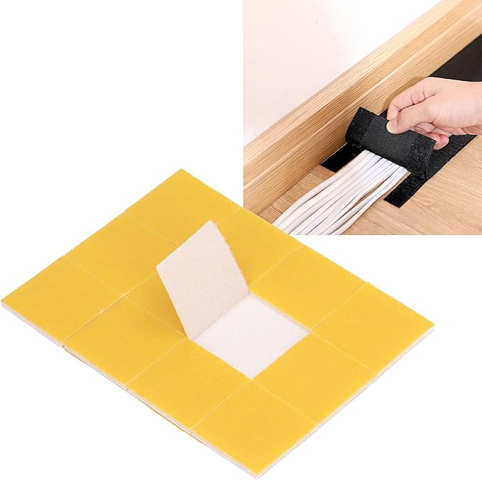 High Adhesion Industrial Tape, 12pcs Self Adhesive Fastener Strips for Home Wall Organization, Easy to Use, Suitable for Various Scenarios