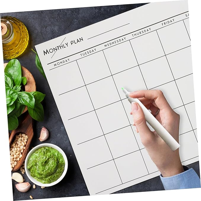 KALLORY Simple Month Schedule Work Planner Notepad Monthly Scheduler for Students Office and Home Use Practical Desk Calendar for Study and Work Organization