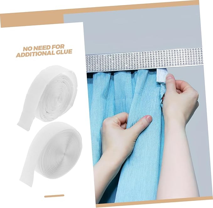 MAGICLULU Heavy Duty Double-Sided Adhesive Tape for Curtains Tape for Doors Hook and Loop Fastener Strips