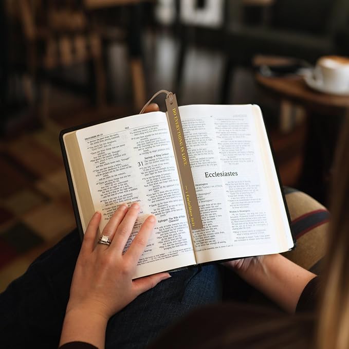 20PCS Leather Bookmark Bible Bookmarks for Reading Women Men Teacher Book Lovers Gifts, Cute Page Markers Book Marks Religious Christian Bookmarks Inspirational Bible Verse Scripture (Dark Brown-1)