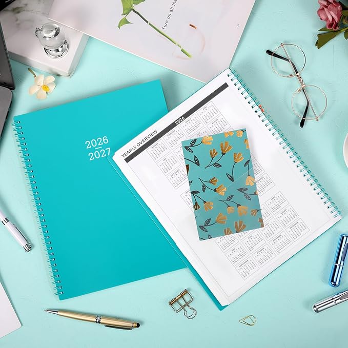 Monthly Planner 2026-2027 - 2026-2027 Monthly Planner, 9'' x 11'', 24 Months from JAN. 2026 to DEC. 2027 with Inner Pocket