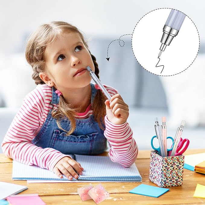 15 Pcs 0.5 mm Mechanical Pencil Set Include 6 Pcs Japanese Cute Pencils with 6 Tubes Pencil Refill and 3 Cute Cherry Erasers for Sketching Architecture Drawing