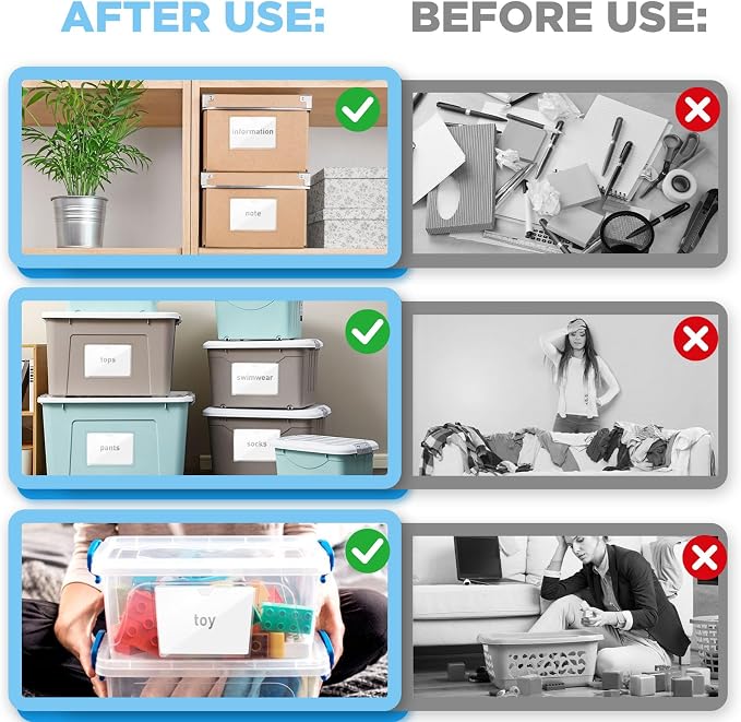 40 Pack Clear Self-Adhesive Pockets, 4" x 6" Index Card Pockets With Top Open Loading, PVC Label Holders for Organizing storage bins, Library Card, Drawer, and Protecting Your Cards