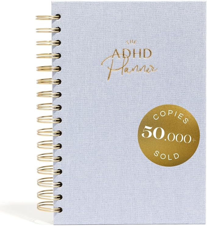 The ADHD Planner - Undated Daily Weekly Schedule Organizer Journal for Disorganized People - Habit Tracker Record Emotions & Mood - Academic Goals - Structure & Focus for Adults Brains (Spiral)