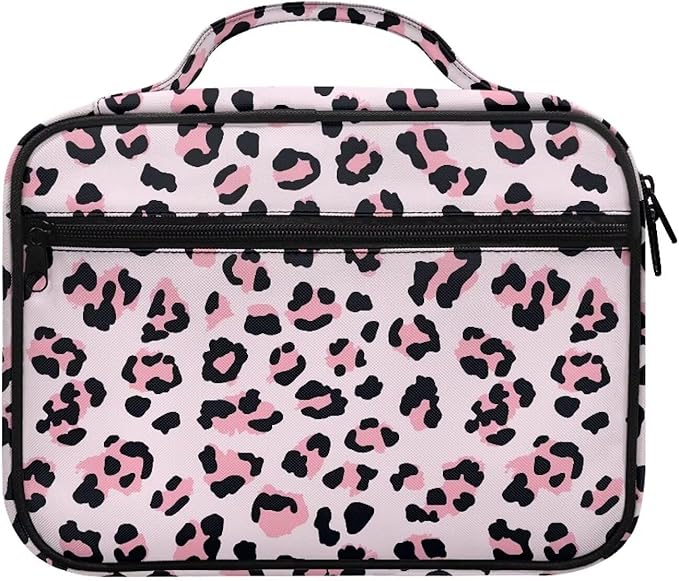 Leopard Pink Pattern Bible Covers for Women & Men, Bible Case and Organizer Bible Carrying Case with Zippered Pocket Bible Protective Bag
