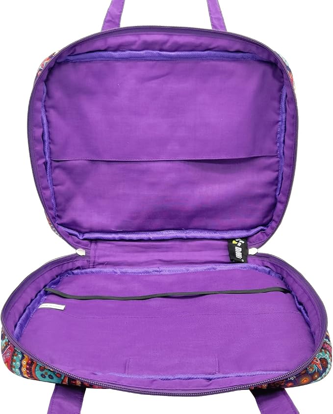DIWI Quilted Bible Cover Extra Large Sizes 11.25 X 8.25 X 2.75 Inches Bible Tote Good Book Case (XL, C2 Purple Paisley)