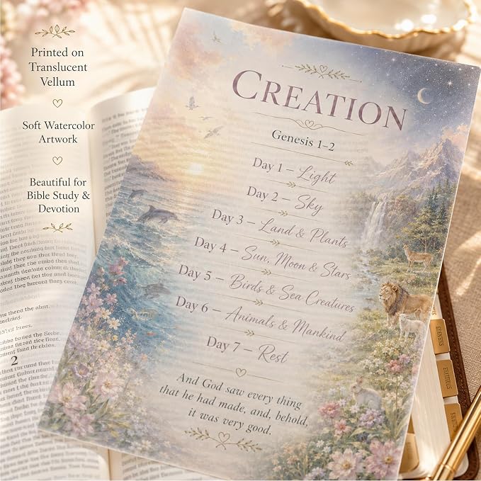 Bible Journaling Inserts Set 15 PCS Translucent Vellum Bible Inserts for Faith Journaling & Bible Study Scripture Inserts and Bible Tip Ins for Christian Journaling Christian Gifts for Women