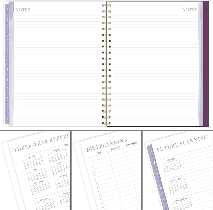 Cambridge Planner 2025-2026 Academic, Leah Bisch, Weekly & Monthly, 8-1/2" x 11", Large, Monthly Tabs, Flexible Cover, Petite Floral (LB38-905A-26)