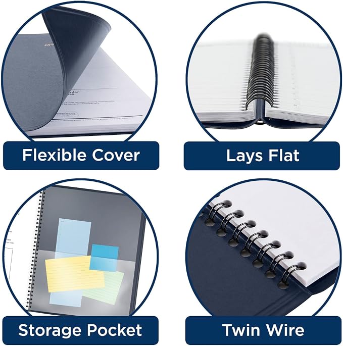 AT-A-GLANCE 2024 Monthly Planner, 9" x 11", Large, Navy (702602024)