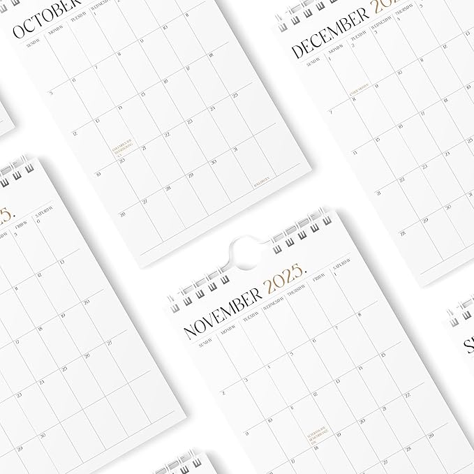 Karto Mini Wall Calendar 2025-2026 - Vertical 6x9 inch July 2025 to December 2026 - Small, Versatile, and Easy Planning with the Aesthetic Desk Monthly Calendar - Boho