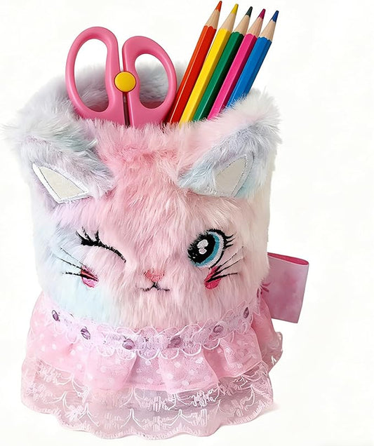 Colored Pen Holder for Desk, Cute Pencil Holder Pen Cup Marker Holder Makeup Brush Holders, Desk Accessories & Workspace Organizers for Home, Office