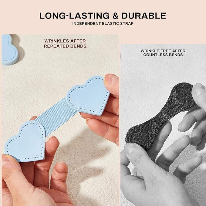 2Pcs Magnetic Leather Bookmarks with Gift Box, Heart-Shaped Magnetic Pen Holder Book Marks Clip Gift for Book Lover Readers Cute Bookmark for Women, Light Blue