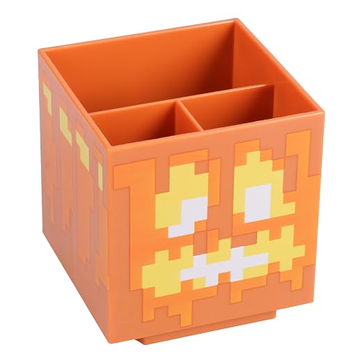 Paladone Minecraft Desktop Organizer - Officially Licensed, 4 Modular Blocks, Customisable Stationery Holder for Pencils, Minecraft Gamer Decor, Desk Accessory for School or Office Supplies