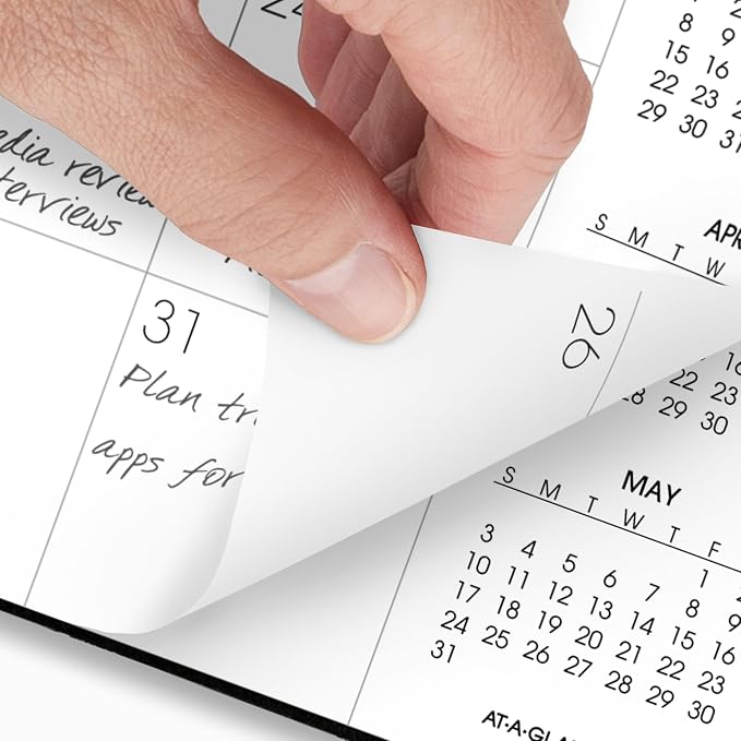 AT-A-GLANCE 2026 Planner, Monthly, 8.75" x 11", Large, Move-A-Page, Black (70260E0526)