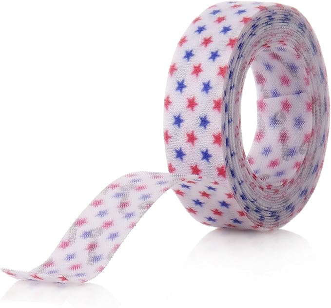 VELCRO Brand - Patriotic Decor Wrap - 10' x 3/4" - Blue with Red Stars