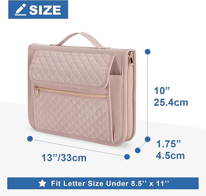Damero Folio Cover Compatible for Rocketbook Core, Panda and Fusion, Reusable Notebook Cover for Letter Size 8.5'' x 11'' with Pen Holder and Magnetic Clasp, Pink