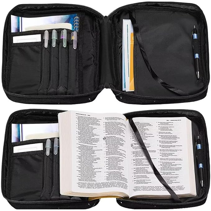 Coldinair Color Splatter Soccer Bible Cover for Kids Boy Bible Case Bible Carrier Carrying Organizer Purse Handbag with Zipper Pockets Church Bag