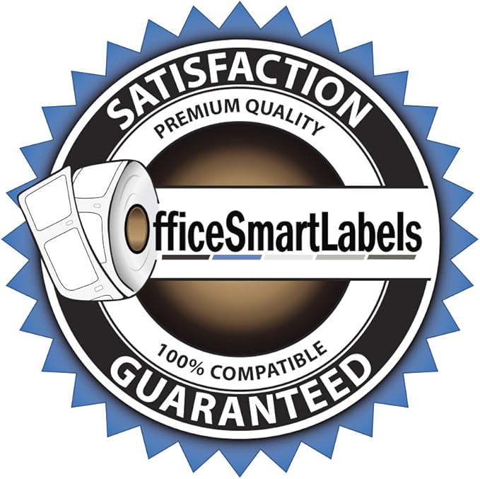OfficeSmartLabels 1-1/8 x 3-1/2 inch Address Labels, Compatible with 30252 Labels (100 Rolls / 350 Labels Per Roll)