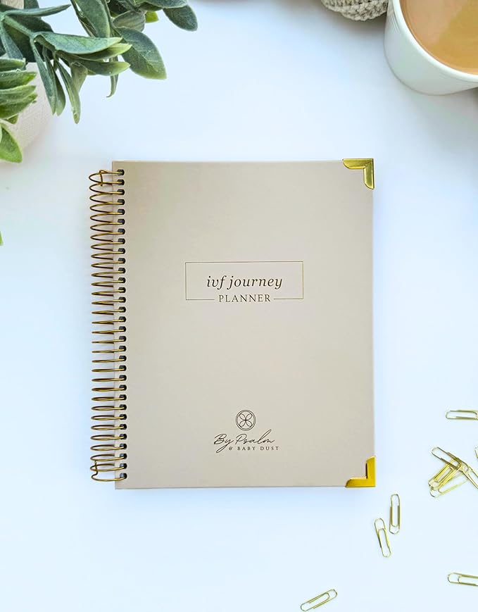 IVF Journey Planner | Fertility & IVF Journey Organizer for Women | Infertility Support & Treatment Tracker | Minimalist Design | By Psalm & Baby Dust