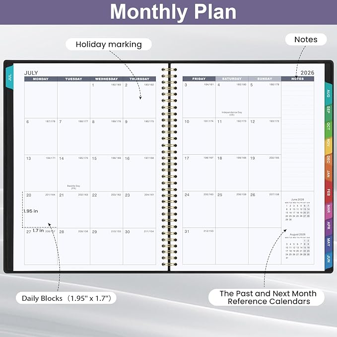 Appointment Book 2026-2027 - Daily Planner, Jul 2026- Jun 2027, 8.5" x 11" Planner Weekly Monthly Appointment Book 2026-2027,Soft Cover, Planner with 15-Minute Interval - Black