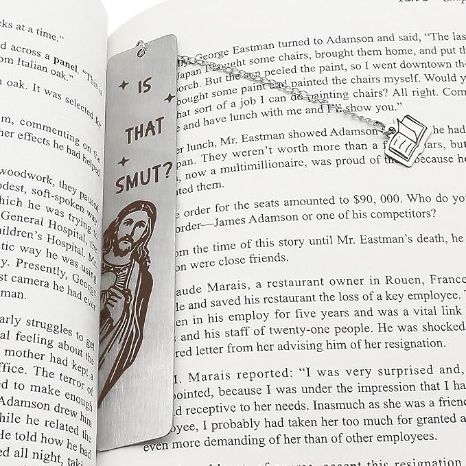 Peeking Jesus is that Smut? Bookmark (Metal 1 Piece Silver)