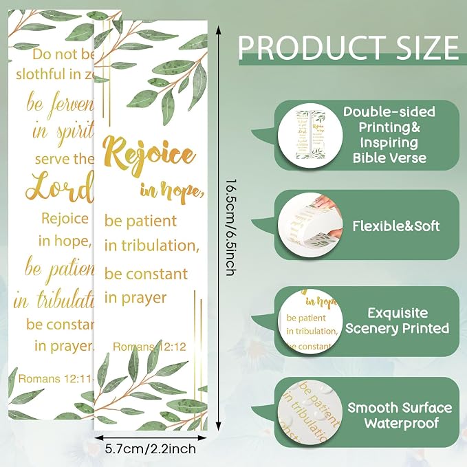 72 Pcs Christian Scripture Bookmarks for Women Back to School Gifts Bulk Christian Bible Verse Bookmarks Inspirational Positive Faith Flower Page Clips Spiritual Gift for Reading Lover(Classic Style)
