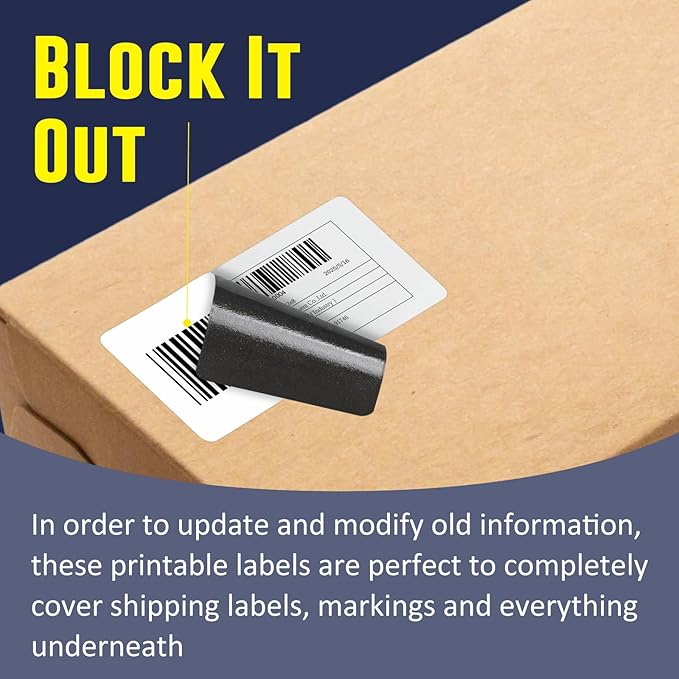 L LIKED 2" x 1" Direct Thermal Labels, Permanent Adhesive Barcode Adress Labels & Compatible with Rollo, Zebra and Other Desktop Printers (12 Rolls, 15600 Labels)
