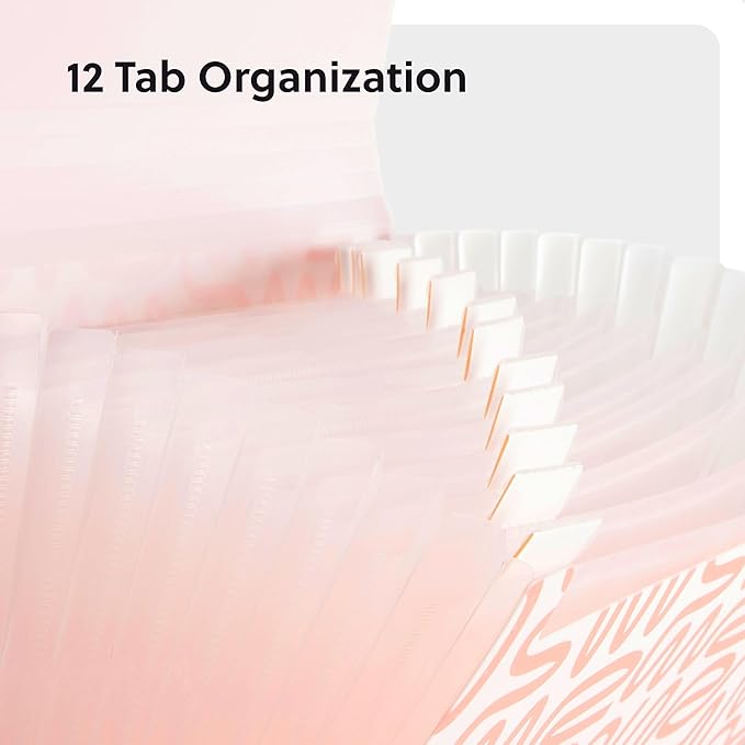 U Brands 13-Pocket Accordion File Organizer, Letter Size, Expandable File Folder Folder (Colorful Cubist)