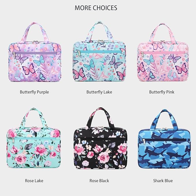 Octsky Bible Cover Case for Women Bible Organizer Book Carrying Bag for Medium and Large Bibles, Floral Lake