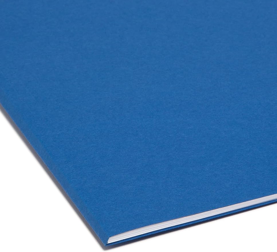 Smead Colored File Folder, 1/3-Cut Tab, Letter Size, Navy, 100 per Box (13193) (Pack of 2)