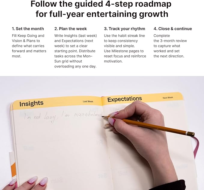 Headway 2026 Planner, 3-Month Leather Soft Cover Calendar Planner for Women, 8.2" x 6.5", Agenda & To-Do List Book with Bookmark, Undated Daily & Weekly Pages, Organizer for School Home Office, Pink