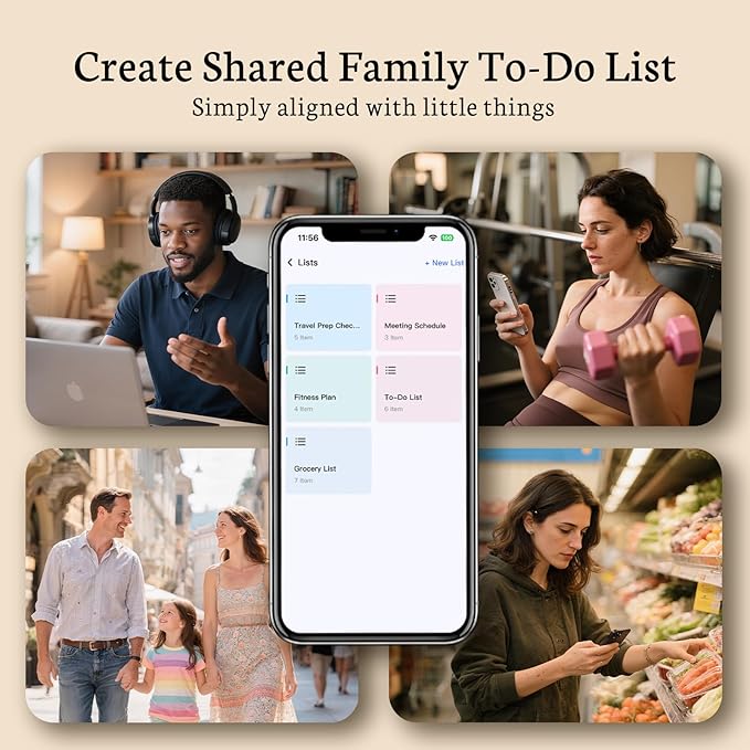 BSIMB 10.1 Inch Digital Calendar - Chore Chart, Meal Planner, Rewards System, Photo Display, Smart Electronic Calendar Touchscreen Interactive Display for Family Schedules Seamless Scheduling White