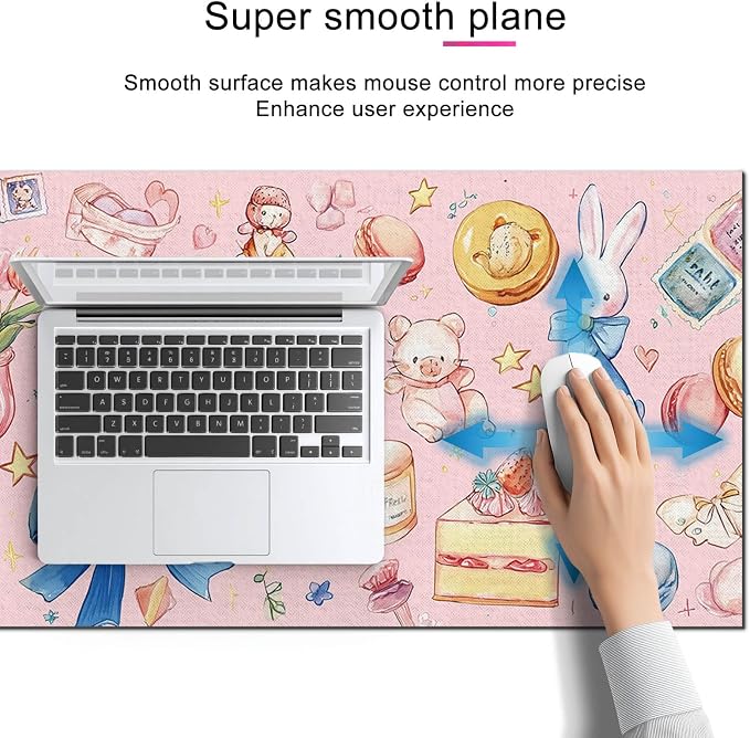 HOMETITUTE Pink Aesthetic Large Mouse Pad 31.5 x 11.8 Inch XL Desk Mat Extended Keyboard Pad Mouse Mat for Desk Computer Mat Waterproof Gaming Mouse Pad Non Slip Base for Office Home